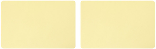 로흐야 국산 스퀘어 실리콘 식탁매트 2P세트, 버터 옐로우, L