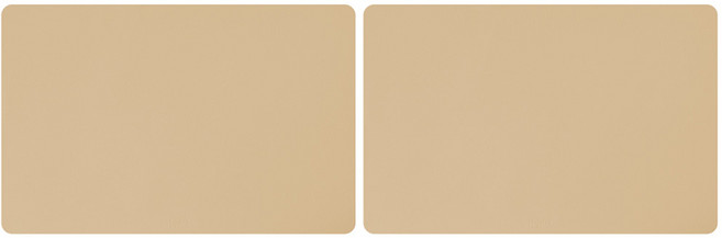 로흐야 국산 스퀘어 실리콘 식탁매트 2P세트, 쿠키 베이지, L