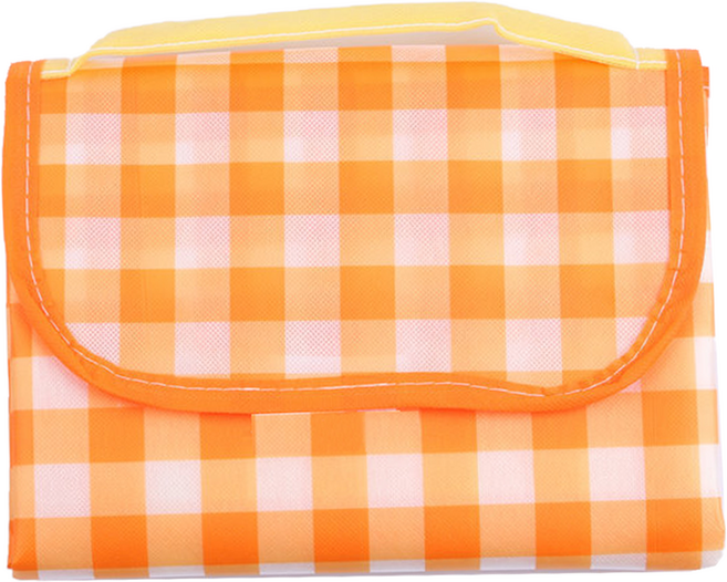 하이투데이 체크 피크닉 매트, 오렌지