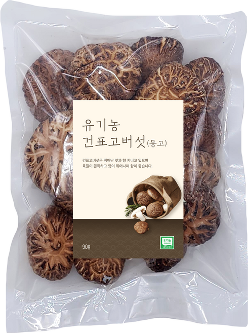 유기농 건표고버섯 동고, 90g, 1개
