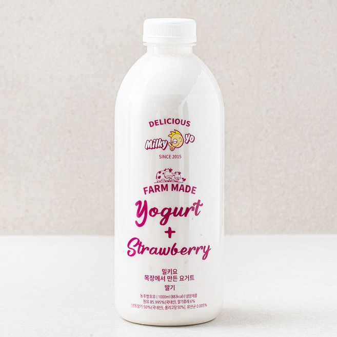 밀키요 목장에서 만든 요거트 딸기, 1L, 1개입, 1개