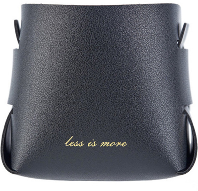 올라운더 가죽 펜홀더 수납 박스 정리함, 블랙, 1개