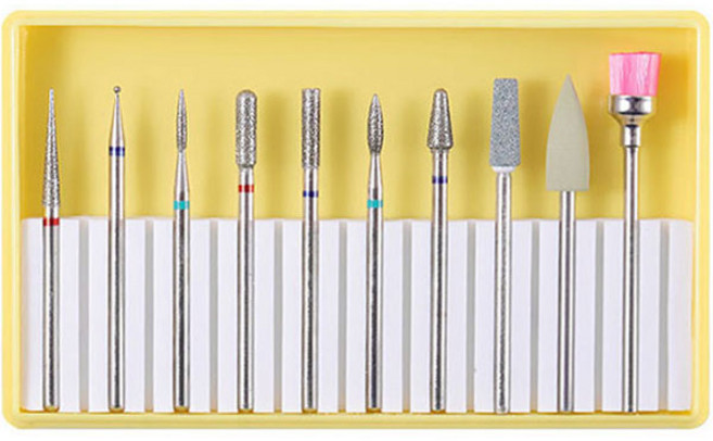 네일 드릴 비트 10종 세트 KN-A4066, 13, 1세트