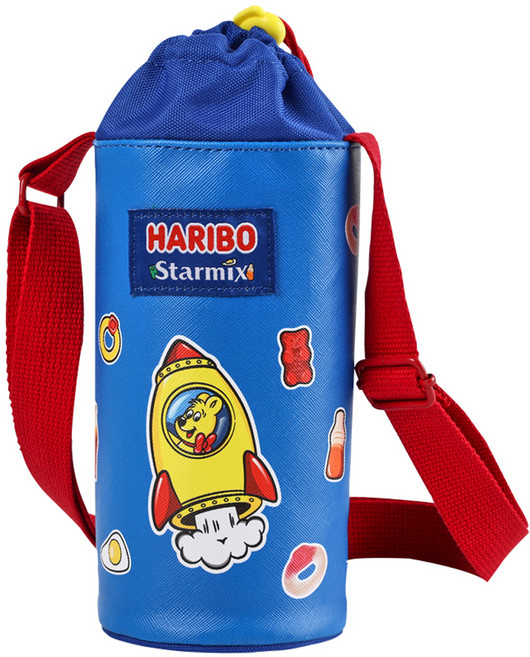 하리보 보온보냉 물병 크로스 파우치 스타믹스, 블루, 1개