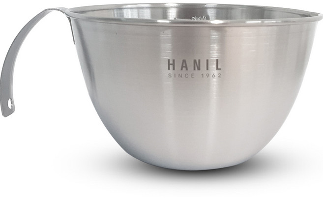 한일스텐레스 스텐 손잡이 계량 다용도 믹싱볼, 1.2L, 1개