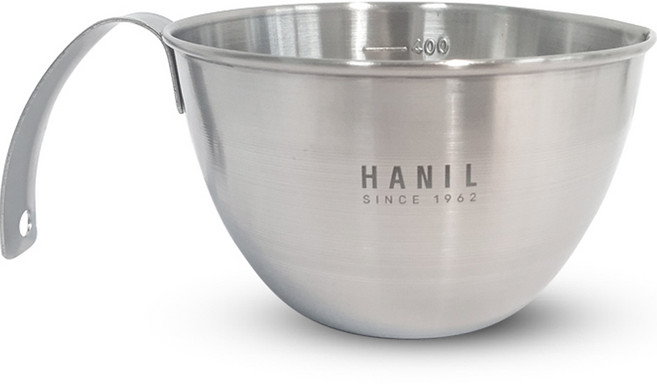한일스텐레스 스텐 손잡이 계량 믹싱볼, 500ml, 1개