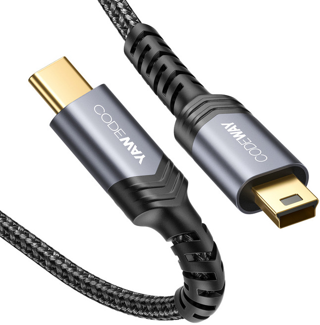 코드웨이 USB C타입 to 미니 5핀 외장하드 케이블, 1개, 0.3m