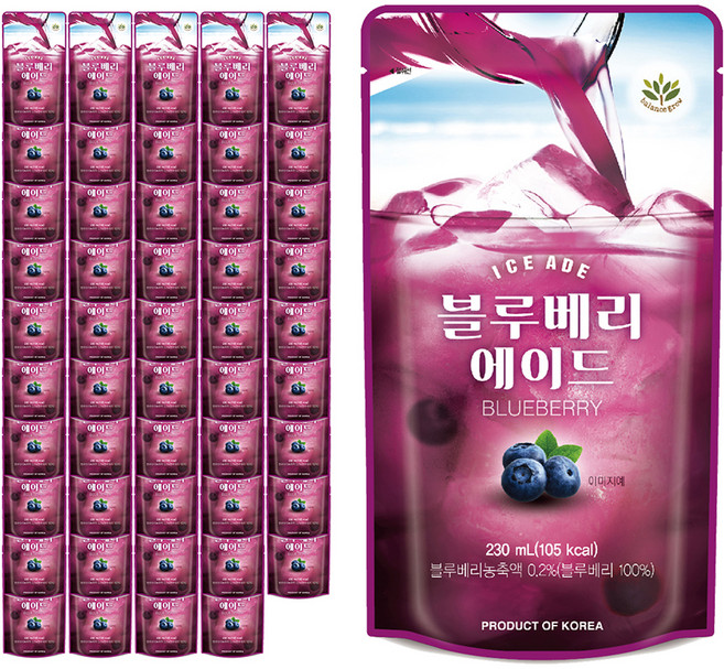 발란스그로우 블루베리 에이드, 230ml, 50개