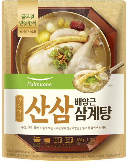 풀무원 반듯한식 산삼배양근 삼계탕 실온, 800g, 1개