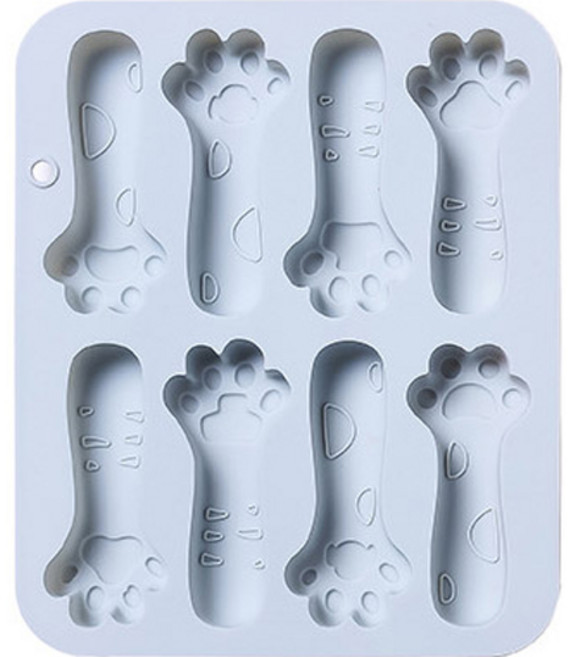 이홈베이킹 실리콘몰드 8구 스틱 고양이 발바닥, 랜덤발송, 1개