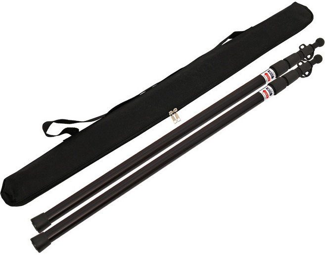 캠프빌리지 슬라이드 폴대 캡형 블랙 2p + 가방 세트, 1세트