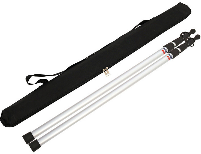 캠프빌리지 슬라이드 폴대 캡형 실버 2p + 가방 세트, 1세트