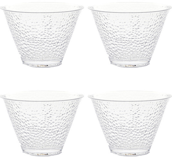 플라라 PC 볼록패턴 디저트볼 중, 투명, 4개