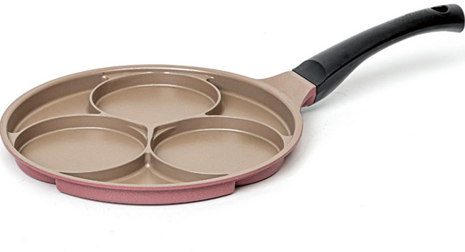 퀸센스 인덕션 모담 3구 원형 에그팬, 1개, 24cm