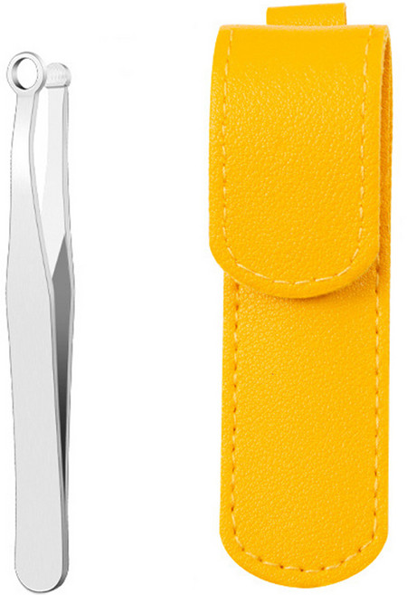 휴대용 원형 콧털정리 핀셋, 1개