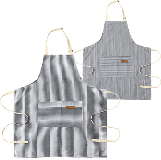 디오셀 모던심플 스트라이프 앞치마 스몰 스트라이프, 그레이, 2개