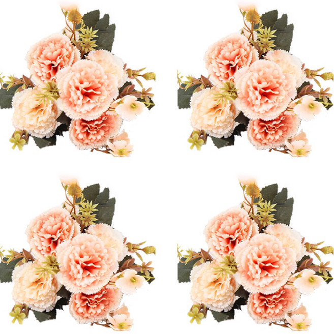 오늘의공감 프리미엄 카네이션 조화 4p, 샴페인