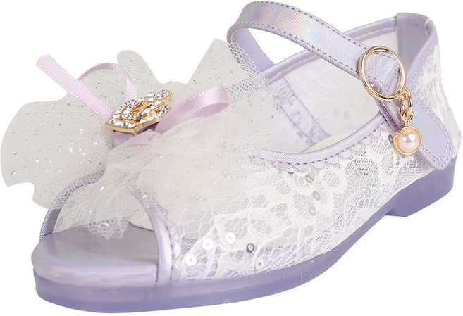 슈펜키즈 여아용 레인보우 레이스 토오픈 라이팅 구두 HPKWVD225G