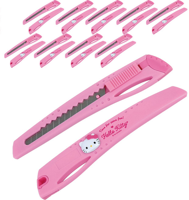 바이하츠 헬로키티 컷터칼 소 HKCT-S, 20개
