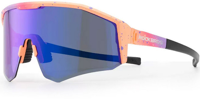 락브로스 스포츠 편광고글 SP297, 핑크 퍼플 프레임 + 퍼플 편광, 1개