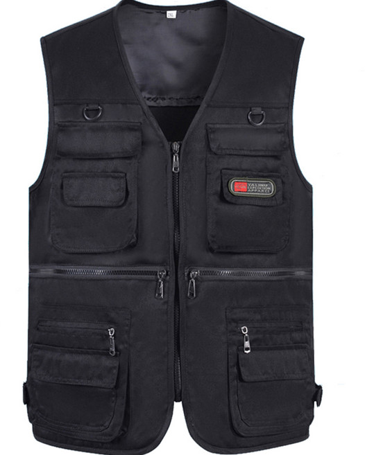 오디패스 남성용 아웃도어 멀티 포켓 야상 낚시 작업 조끼