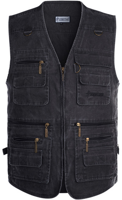 오디패스 남녀공용 빅사이즈 멀티 포켓 야상 낚시 작업 조끼