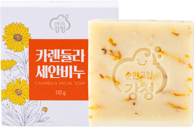 순한고집강청 카렌듈라 올인원 비누, 110g, 1개입