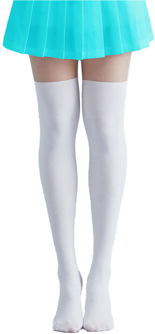 도나티 여성용 투톤 골프스타킹 오버니 베이직, 화이트, 1개