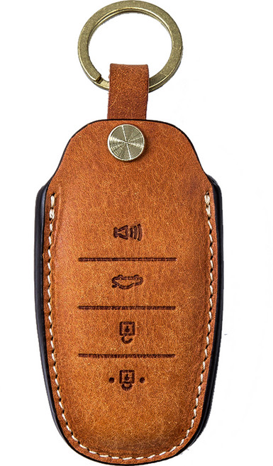 헤르만 4버튼 스마트키 케이스 더뉴그랜져 / 넥쏘 sNX104, 1개, 카라멜 브라운