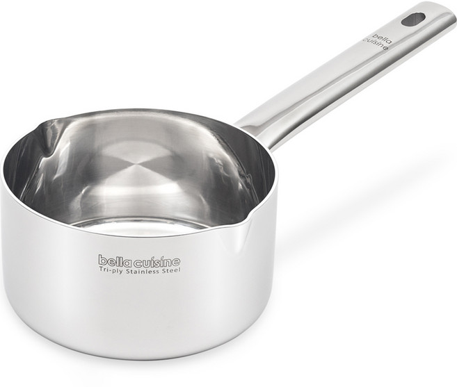 벨라쿠진 인덕션 통3중 스텐 밀크 라면 이유식 한손냄비, 14cm, 1개