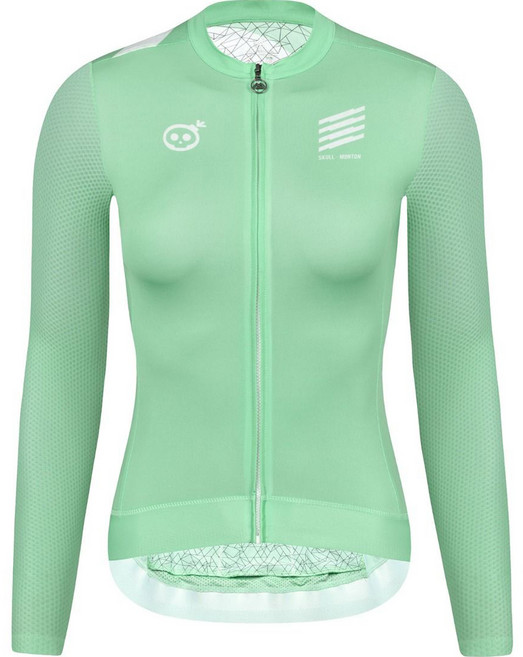 몬톤 스컬 여성용 긴팔 사이클링 져지