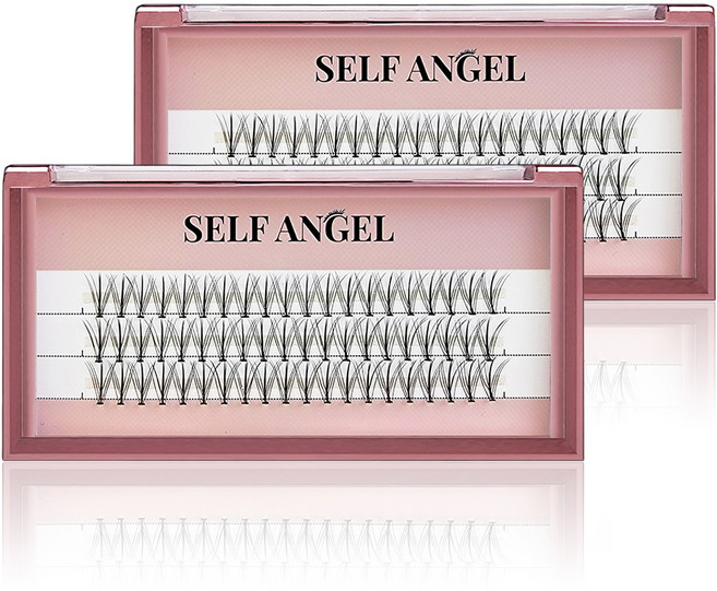 셀프천사 러블리 C컬 인조 속눈썹 혼합 9mm + 10mm + 11mm, 블랙, 2세트