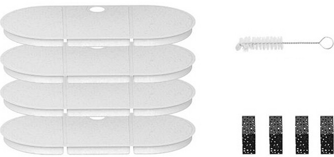 헤이홈 반려동물 깨끗하게 펫 정수기 5중 필터 4p + 카본 필터 4p + 브러쉬, 1세트