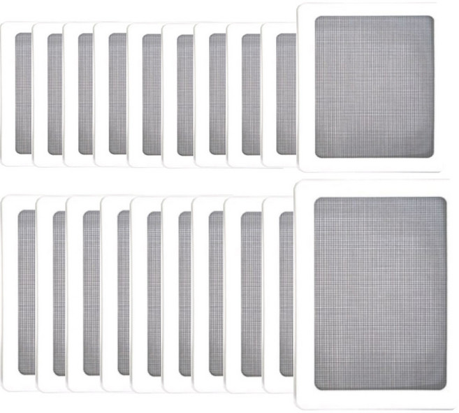 바로문풍지 보수용 접착식 방충망 2종 x 10p 세트, 1세트