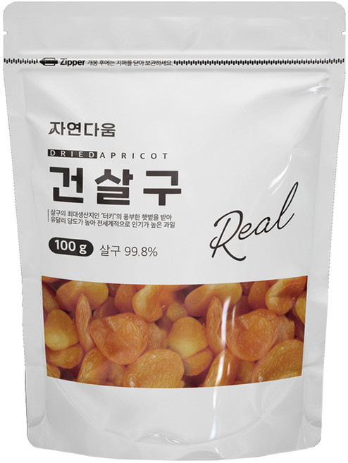자연다움 건살구, 1개, 100g
