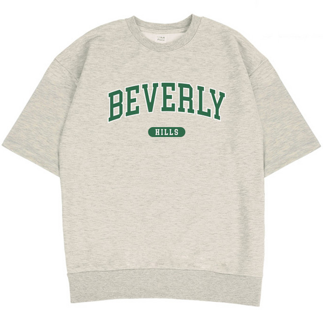 에어플레인 남녀공용 힐스 오버핏 반팔 맨투맨