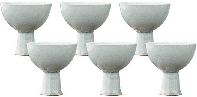 키친초이스 벨르디자인 사색 술잔, 청자색, 6개