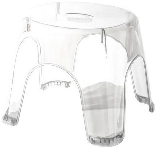더자카 심플 다용도 욕실 의자, 투명