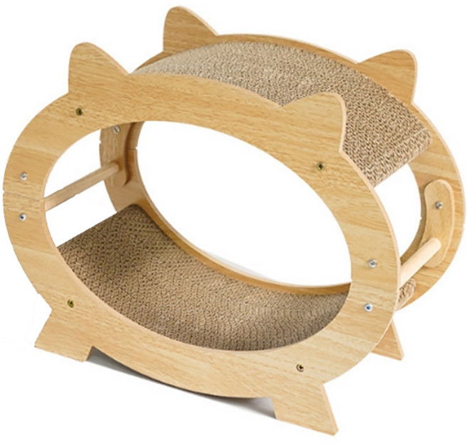 오펫캣 고양이 숨숨집 냥이TV 스크래쳐, 내츄럴, 1개