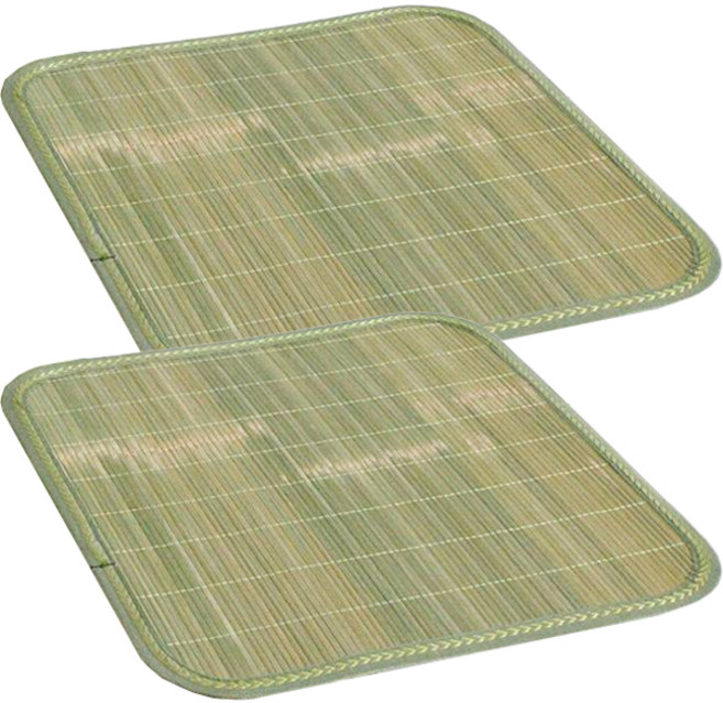 리앤데코 사무용 차량 가정 시원한 대나무 쿨 청대 방석 2p, 대나무색