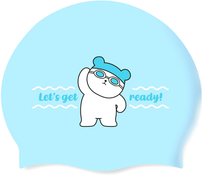 SD7 실리콘 수영모자 SGL-CA401, 준비운동 베베 블루, 1개