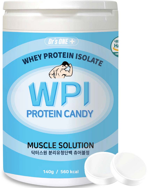 닥터스원 WPI 프로틴캔디 분리유청단백 츄어블정, 1개, 140g