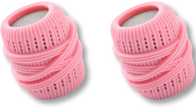 그린리빙 빨래 엉킴방지 실리콘 세탁볼, 2개, 핑크