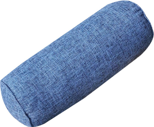 원더웨어 심플 코튼 원통형 다리 베개, 블루