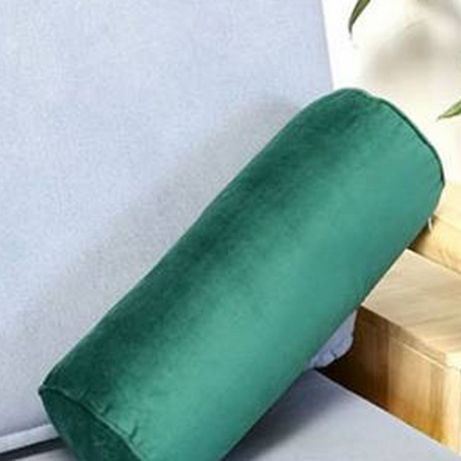 원더웨어 소프트 벨벳 원통형 다리 베개, 그린, 1개