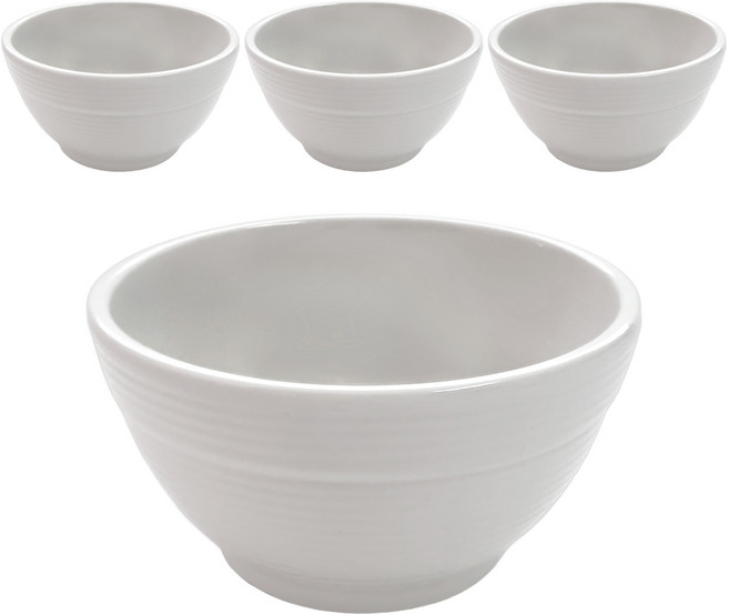 로흐야 국산 로야 멜라민 공기 12cm, 크림, 4개