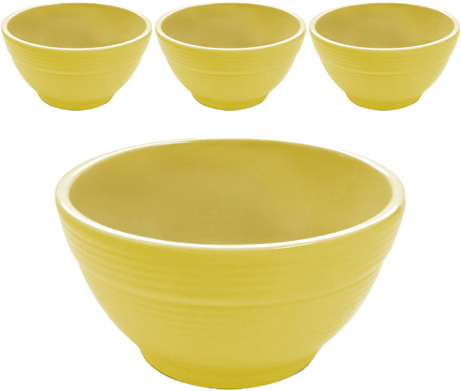 로흐야 국산 로야 멜라민 공기 12cm, 연노랑, 4개