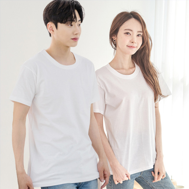 에이원 통기성 실켓 순면 무지 반팔 티셔츠 2p