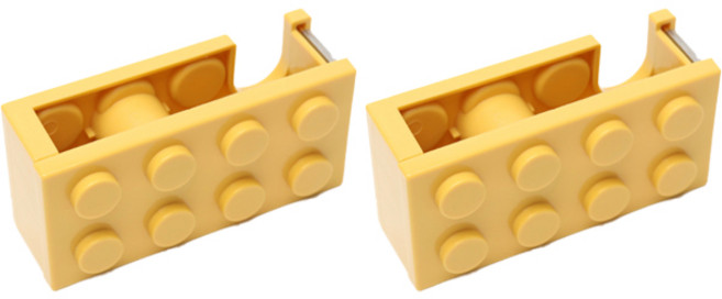 클레어라 블록 테이프 디스펜서, 옐로우, 2개