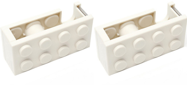 클레어라 블록 테이프 디스펜서, 화이트, 2개